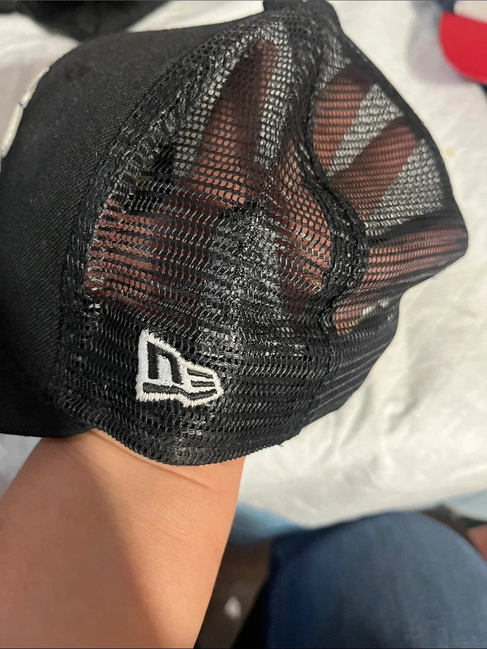 NBA Black Snapback Hat with Blue & White Flame Logo